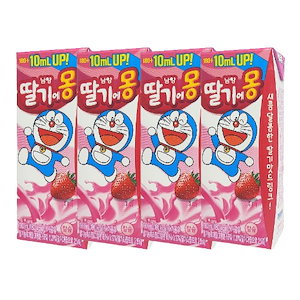 [10ml UP]濃厚で甘いイチゴえもん滅菌いちごミルク 190ml 4パック