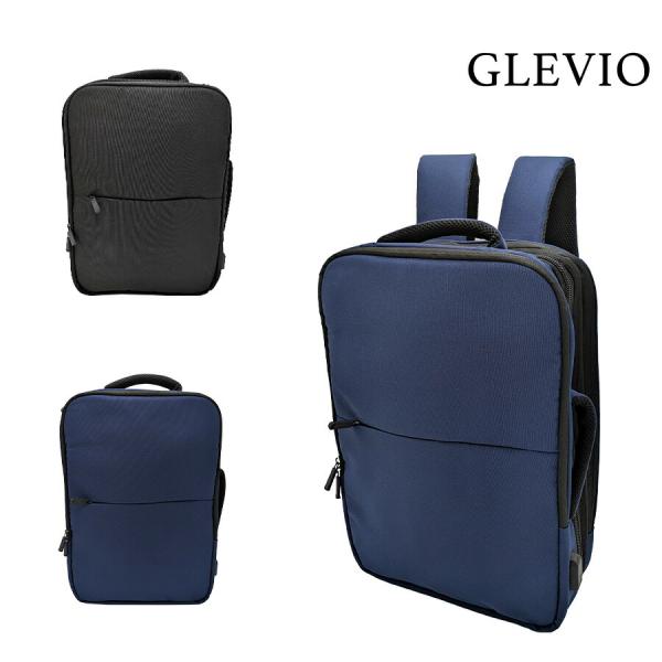 【GLEVIO】 fs09 2WAYリュック バックパック かばん カバン 鞄 バッグ ビジネス 通勤 普段使い 使いやすい シンプル ユニセックス ギフト プレゼント ブラック