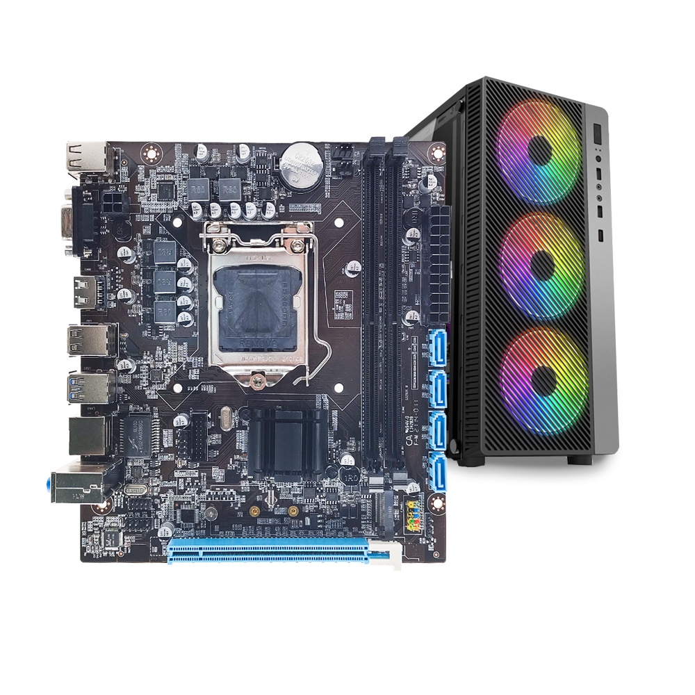 H110 Ddr4 デスクトップ マザーボード1151 ピン第 6第 7および第 8 世代 I3 I5 I7 グラフィックス カード アセンブリ Pc
