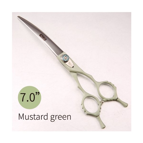 フェニスプロフェッショナルカラフルな7.0インチ8.0インチペット犬小動物グルーミング髪カット湾曲はさみ 7 inch B