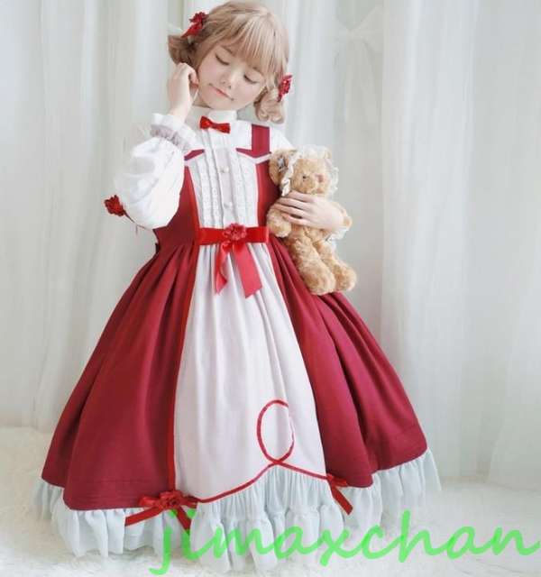 サマー　/Lolita系　長袖/ワンピース　ロリータ トップス 萌え レディース ゴスロリ ロリータファッション　変装　トップス　コスプレ　ハロウィン クリスマス 22,524円
