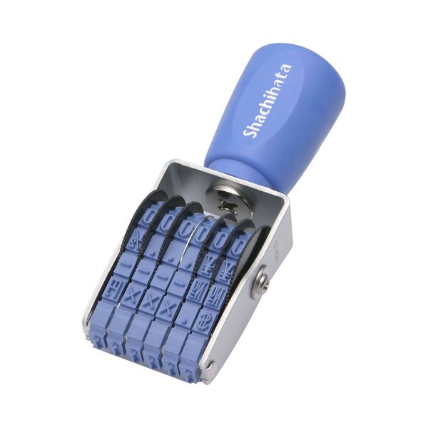 （まとめ） シヤチハタ 回転ゴム印 エルゴグリップ欧文6連 3号 明朝体 CF-63M 1個 (×5セット)