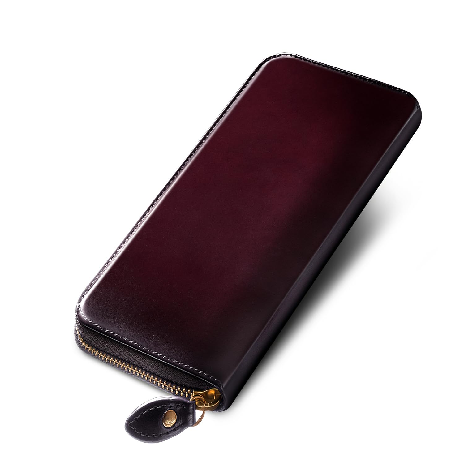 [グレヴィオ] ガラスのような輝き 本革 YKKファスナー 長財布 ガラスレザー ギフトBOX入り プレゼント ジャパンレザー ラウンドファスナー 小銭入れ ギフトボックス入り 一粒万倍日 メンズ 緑