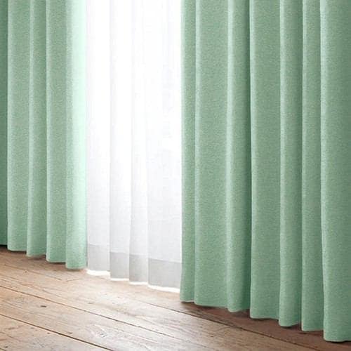 [100×135]カーテンYDDプレイン ターコイズ 2枚入 遮光 遮熱 形状記憶加工 ウォッシャブル