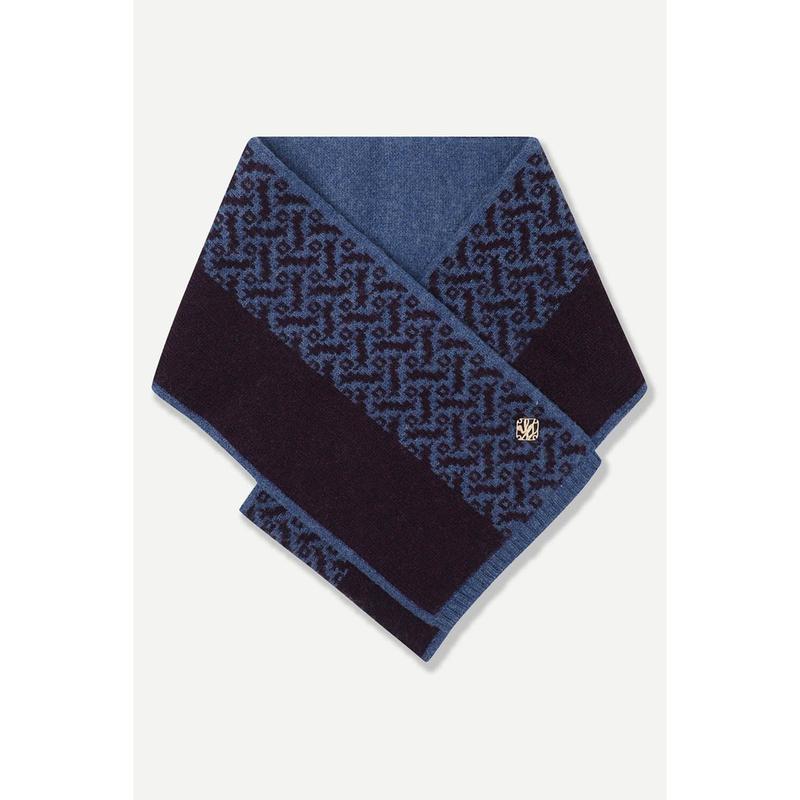 男女共用 カシミヤ100% 両面 プチ マフラー EWF1314 パープル_s