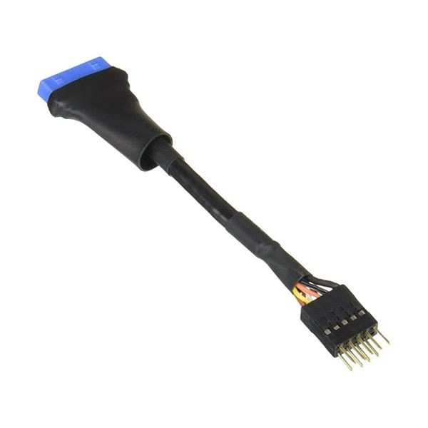 (まとめ)変換名人 M/B USB変換 USB3.0(20p) to 2.0(10p) MB-USB3/2(×10セット)