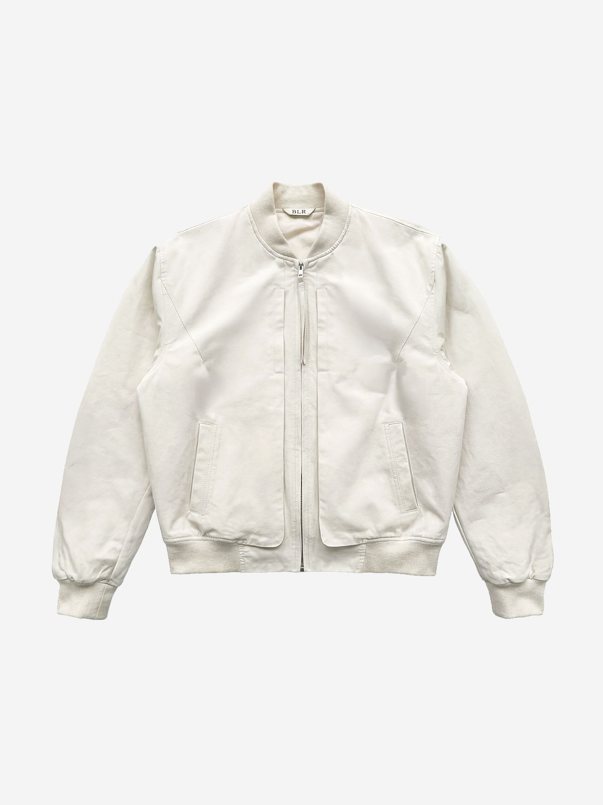 【BLR】26SS Curved Line Flight Jacket Ivory