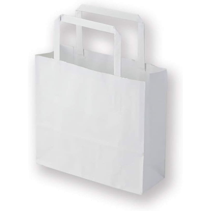 （まとめ買い）シモジマ HEIKO 手提げ紙袋 H25チャームバッグ 18-2（平手） 晒白無地 50枚 幅180xマチ60x高165mm 003273221 [x3セット]