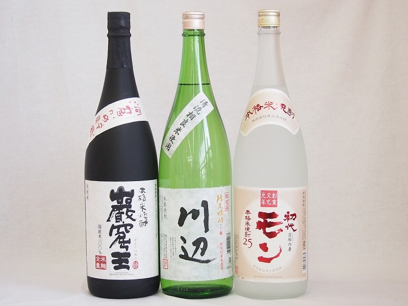 厳選熊本県 大分県発米焼酎3本セット(純米焼酎 川辺 初代モン米焼酎 米焼酎 25度 洞窟貯蔵 米焼