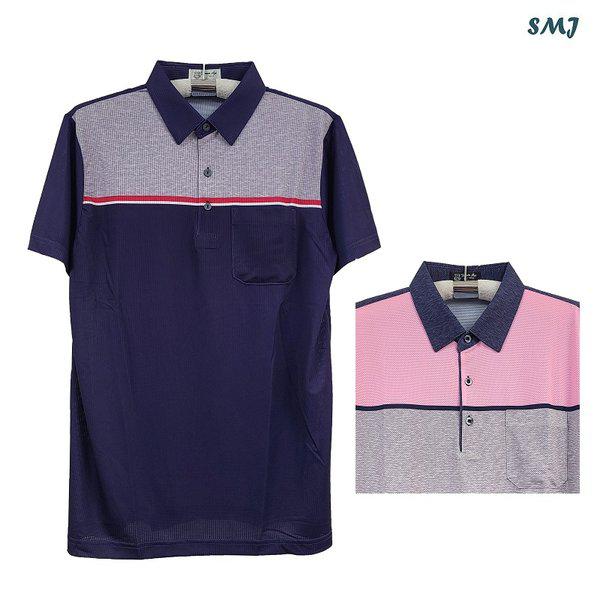 SMJ1784 メンズ半袖カラーTシャツ スパン男性半袖Tシャツ