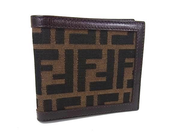 財布 ズッカ レザー×キャンバス 2309-30789/099 二つ折り 財布 ブラウン 折財布 カード入れ 札入れ 人気 ブランド ウォレット 小銭入れ プレゼント サイフ【本物保証】