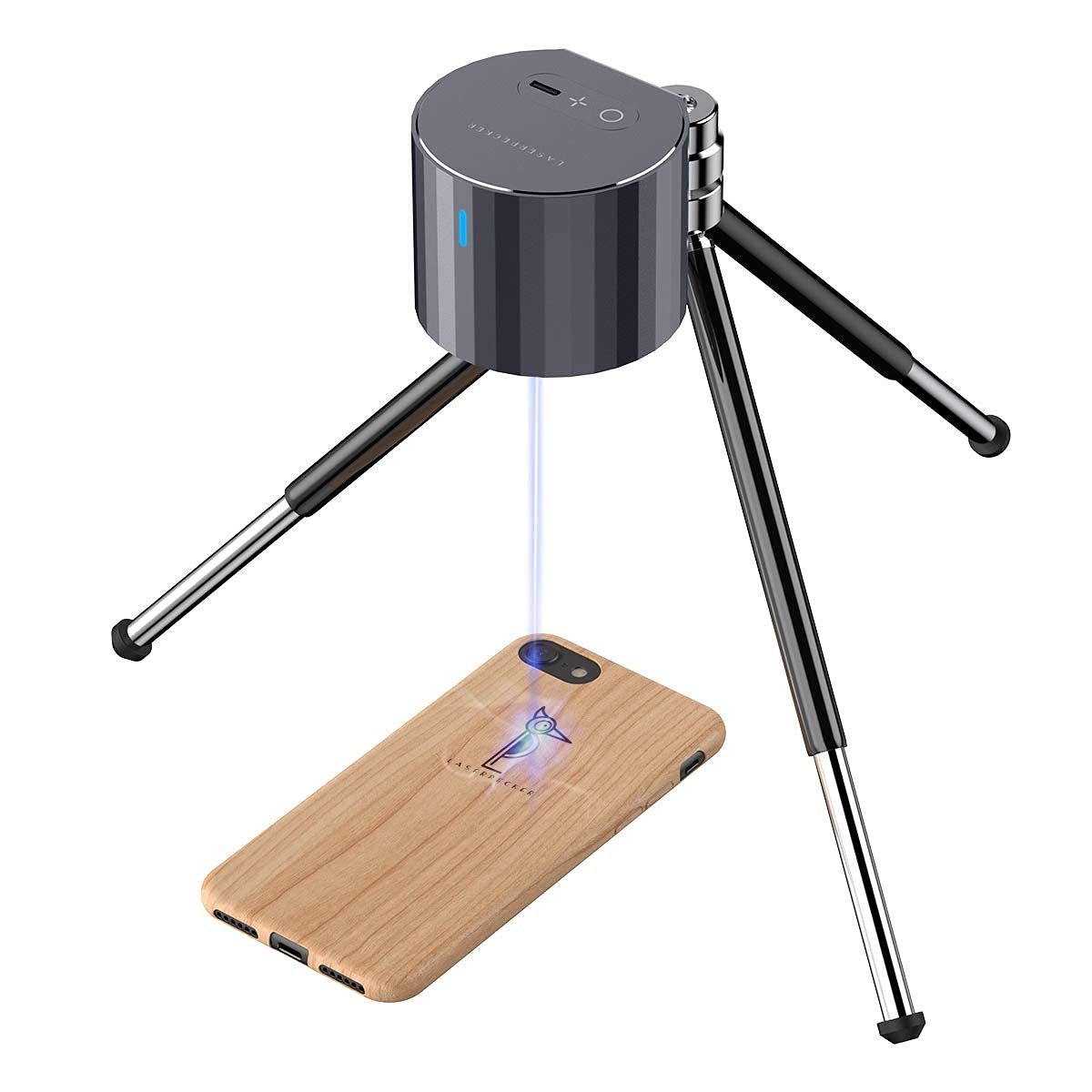 Laserpecker pro レーザー彫刻機 折り畳み式 小型 レーザー刻印機 超コンパクト 初心者向けレーザー彫刻 家庭用レーザー加工機 DIY プレゼント 木 紙 革 布 果物 加工可 日本語ア