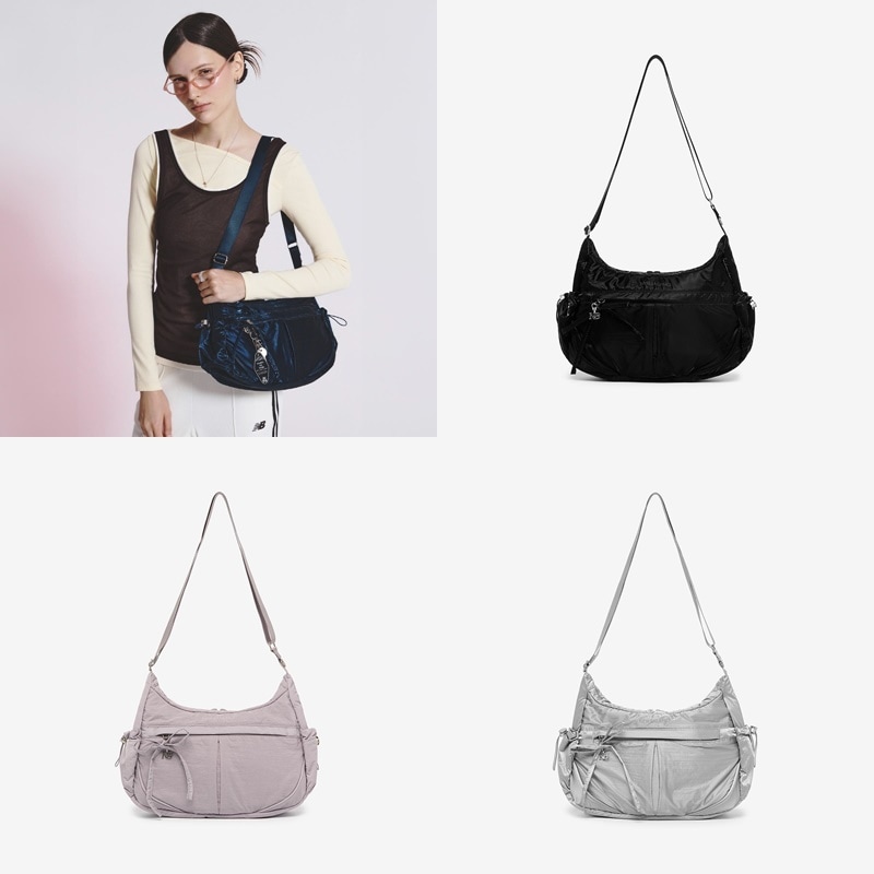 Glossy Ribbon Hobo Bag 旅行 ヨガ 運動
