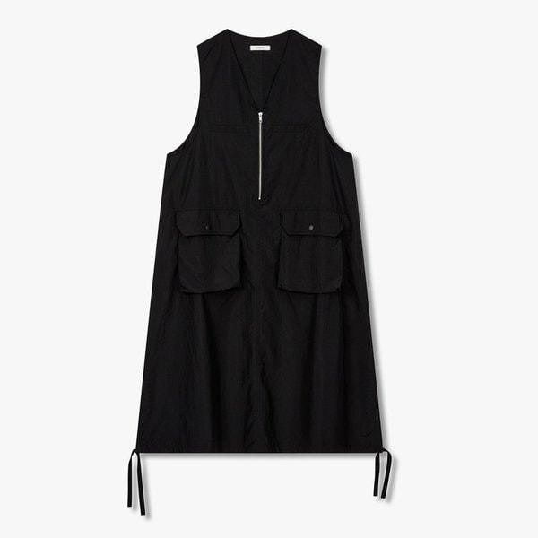 ハーフジップ Vネック ノースリーブワンピース (9176241986CT)