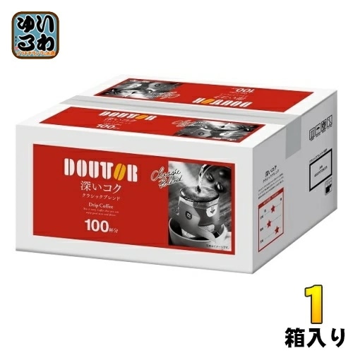 ドトールコーヒー ドリップコーヒー クラシックブレンド 100杯分×1箱入 100袋 100p 珈琲