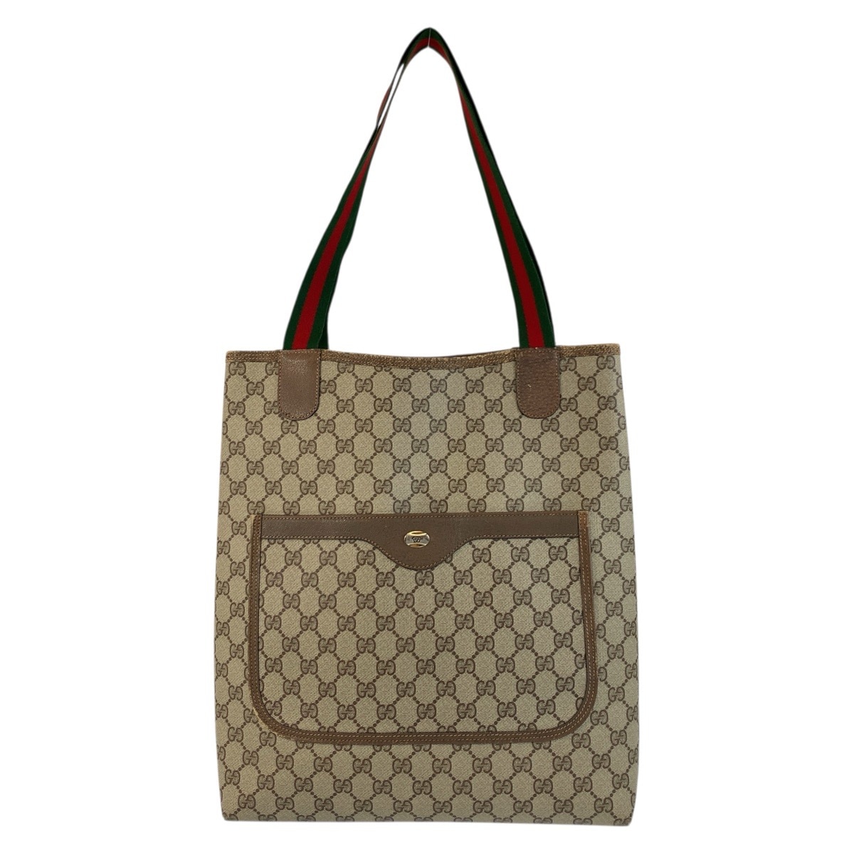 ヴィンテージ シェリーライン オールドグッチ ベージュ ブラウン GGスプリームキャンバス 39 02 003 トートバッグ ショルダーバッグ レディース 503364