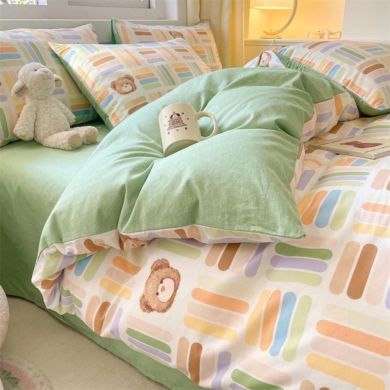 【急速出荷!】今の流行アメリカンインスタイル 綿4枚合わせ 掛け布団カバー シングル 綿100 掛け布団カバー シート