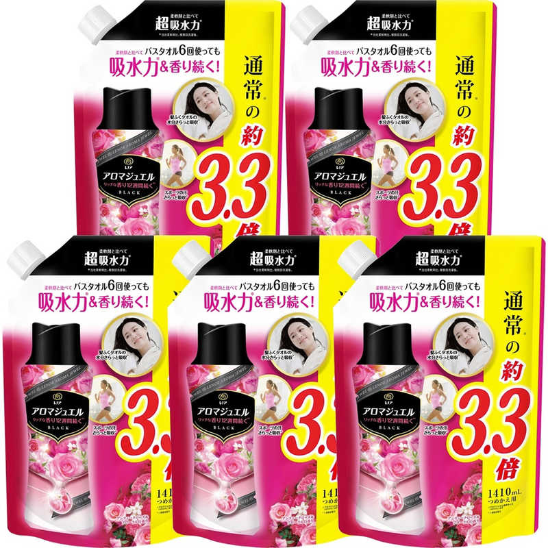 P＆G　(ケース販売)レノアアロマジュエル アンティークローズ＆フローラルの香りつめかえ用超特大サイズ 1410mL×5個