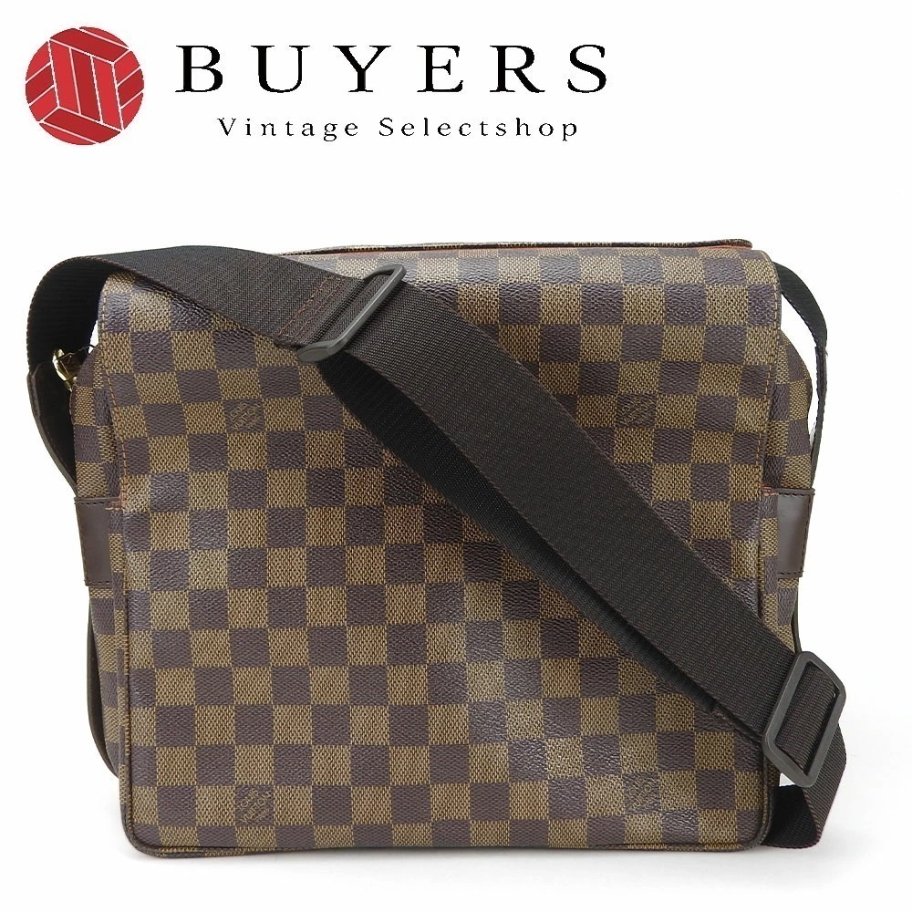 中古 ルイヴィトン ショルダーバッグ 斜め掛け 肩掛け ナヴィグリオ N45255 ダミエ エベヌ メッセンジャーバッグ 普段使い ユニセックス レディース メンズ 女性 男性 LOUIS VUI