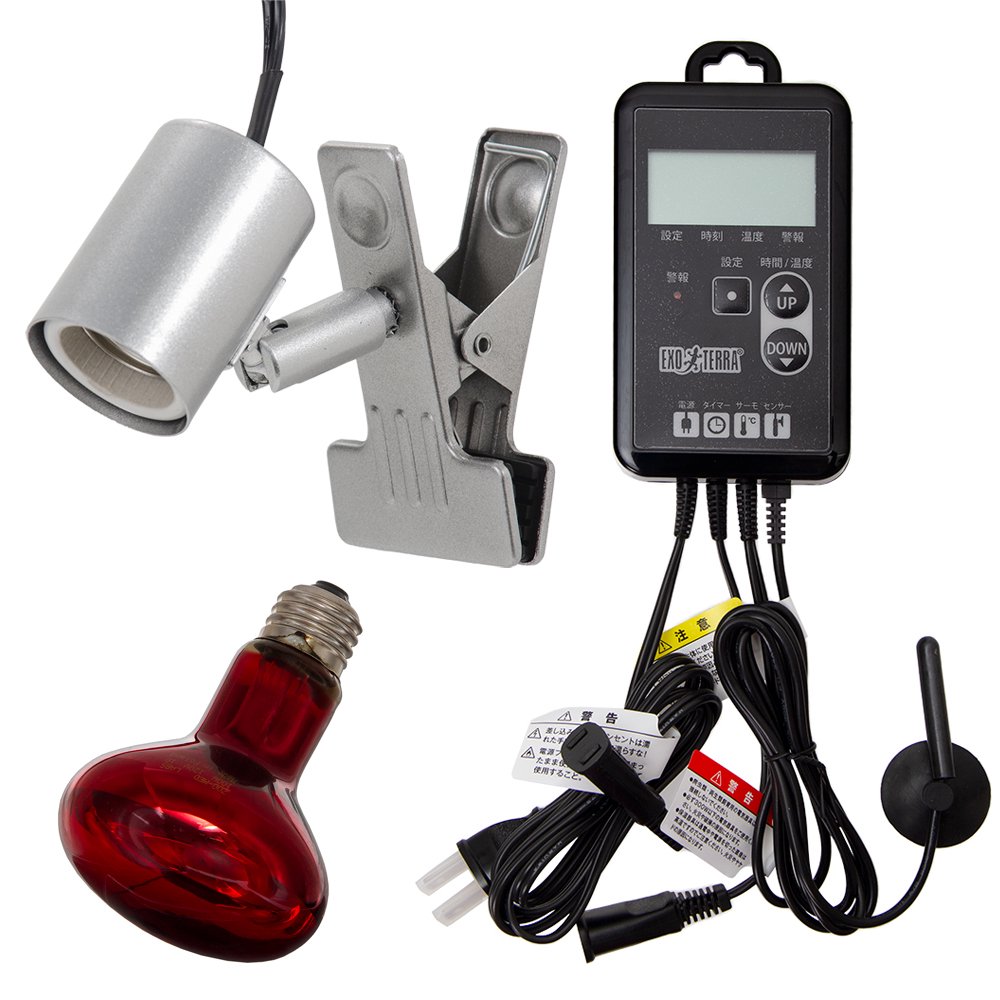 爬虫類保温セット　インフラレッドヒートランプ　１００Ｗ　ライトスタンド　保温球　サーモ　ＣＲＣ17―33―40―00―00