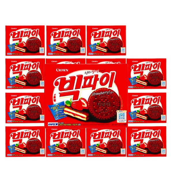 クラウン製菓 ビッグパイイチゴ 216g 12個シリアル
