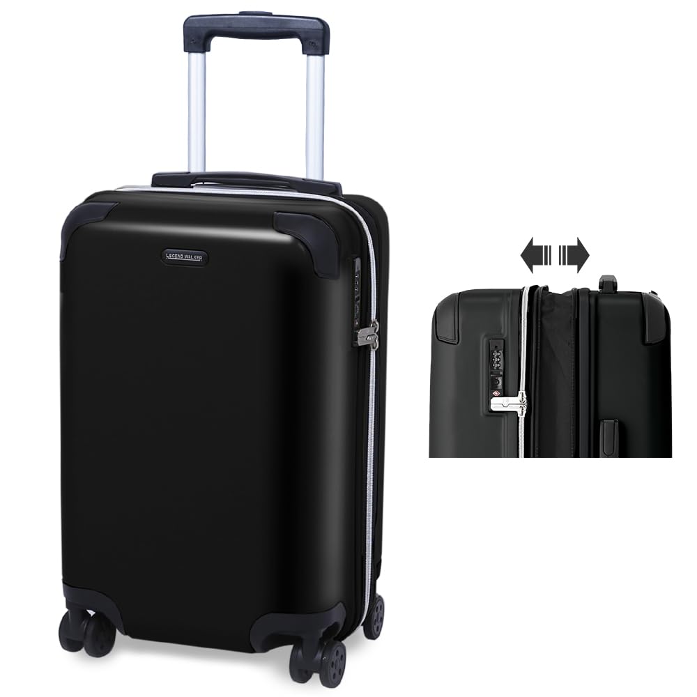 アイリスプラザ(IRIS PLAZA)【レジェンドウォーカー(LEGEND WALKER)】 スーツケース キャリーバッグ キャリーケース Sサイズ 1泊2日 機内持込 容量拡張機能付き 耐衝撃 ブラ