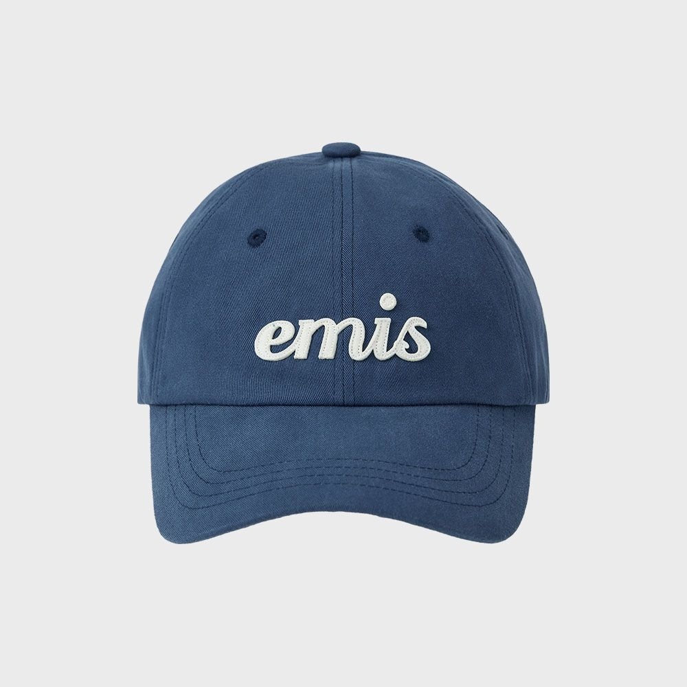 YMS アップリケボールキャップ-ブルーグリーン