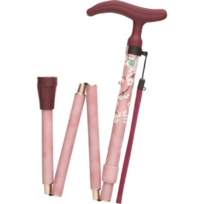 フジホーム ステッキ 杖 アクテイブグレ-ス折畳S 桜ピンク WB3752