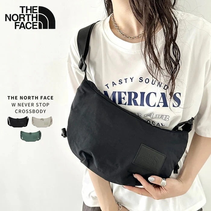 【送料無料】THE NORTH FACE / W NEVER STOP CROSSBODY ノースフェイス ショルダーバッグ クロスバッグ 軽量 肩掛け 斜め掛け 500mlペットボトル 収納 鞄 か