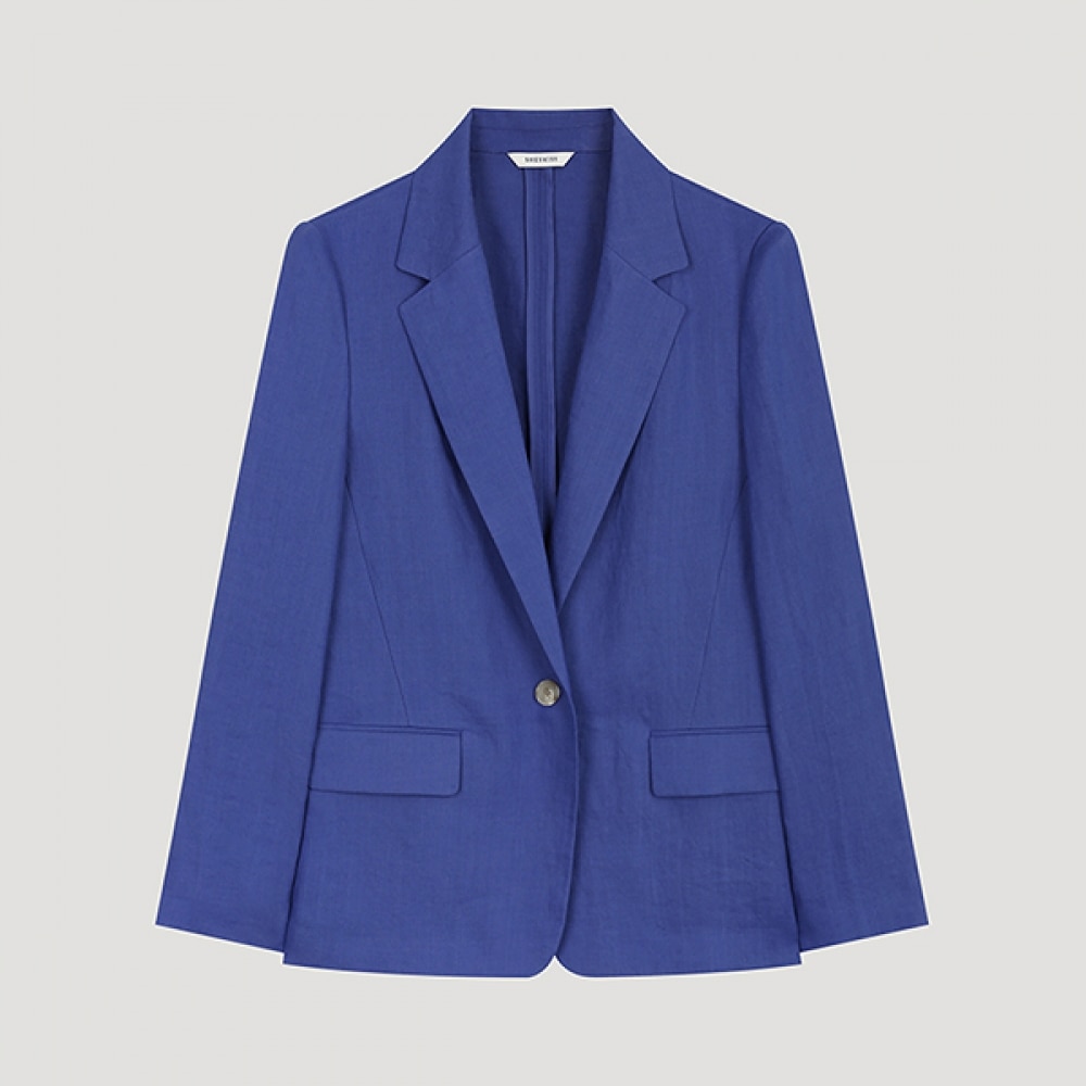 (Shes Miss) リネンクラシックワンボタンジャケット_swwjko22520_BL