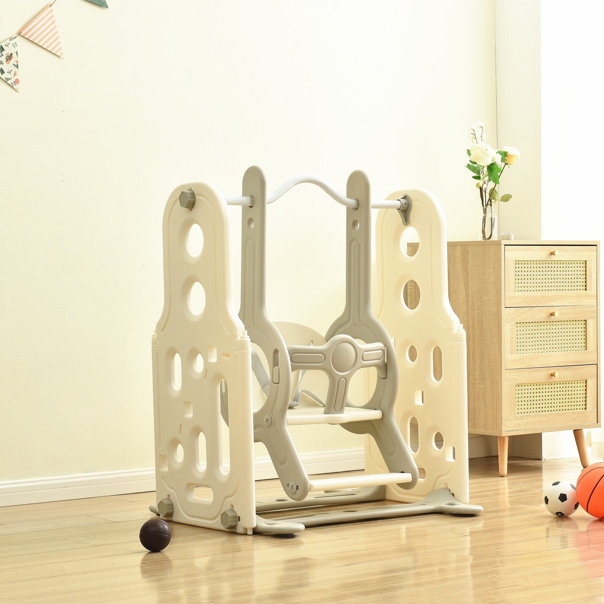 ブランコ　室内 2段階高さ調整 子供用 キッズ　室内遊具 ぶらんこ