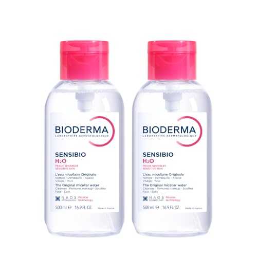 【正規品】ビオデルマ（Bioderma）サンシビオ エイチツーオー D（H2O） 片手プッシュポンプ 500mL 2本セット 敏感肌用 クレンジ