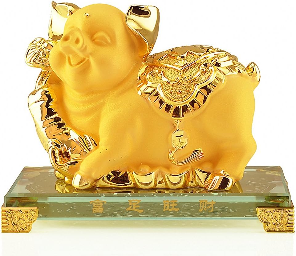 中国十二支動物ゴールデン樹脂コレクターフィギュアテーブル装飾像 Normal Size