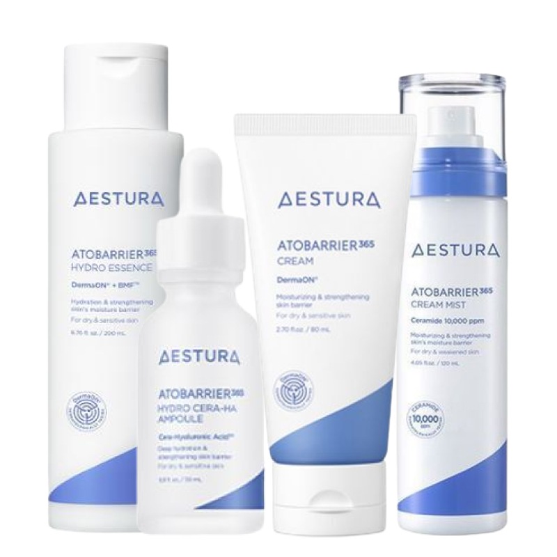 アトバリア365 BEST 4点 セット(エッセンス トナー 200ml+セラム 30ml+クリーム 80ml+クリームミスト 120ml) / 韓国 人気 保湿 中乾燥 複合性肌 スキンケアセット