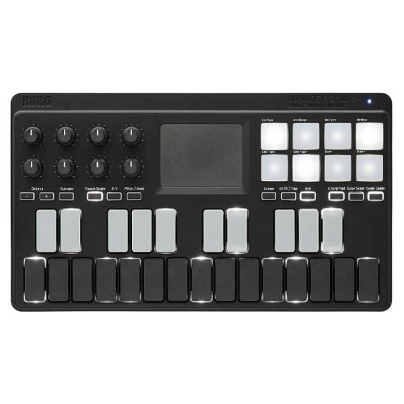 コルグ　KORG　ベロシティ対応25鍵モバイルMIDIキーボード　nanoKEY Studio BK(ブラック)