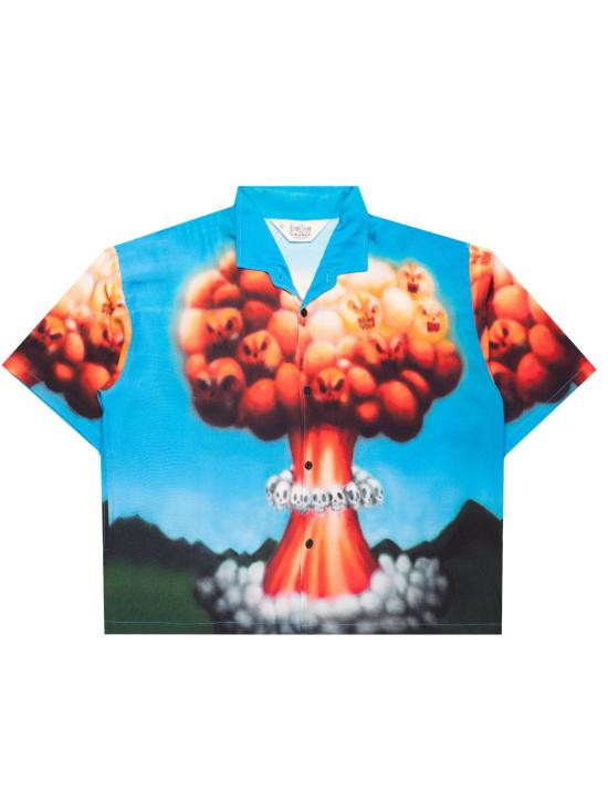 BRAIN DEAD Men Shirts P26T11004919 BLUE MULTI Blue