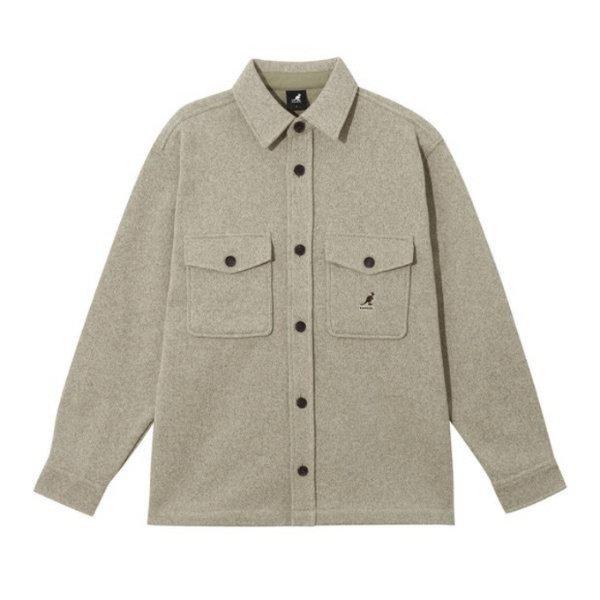 M 長袖Tシャツ CQK KRFC-SH70680LB ダブルポケットクッションシャツ 7068 ライトベージュ