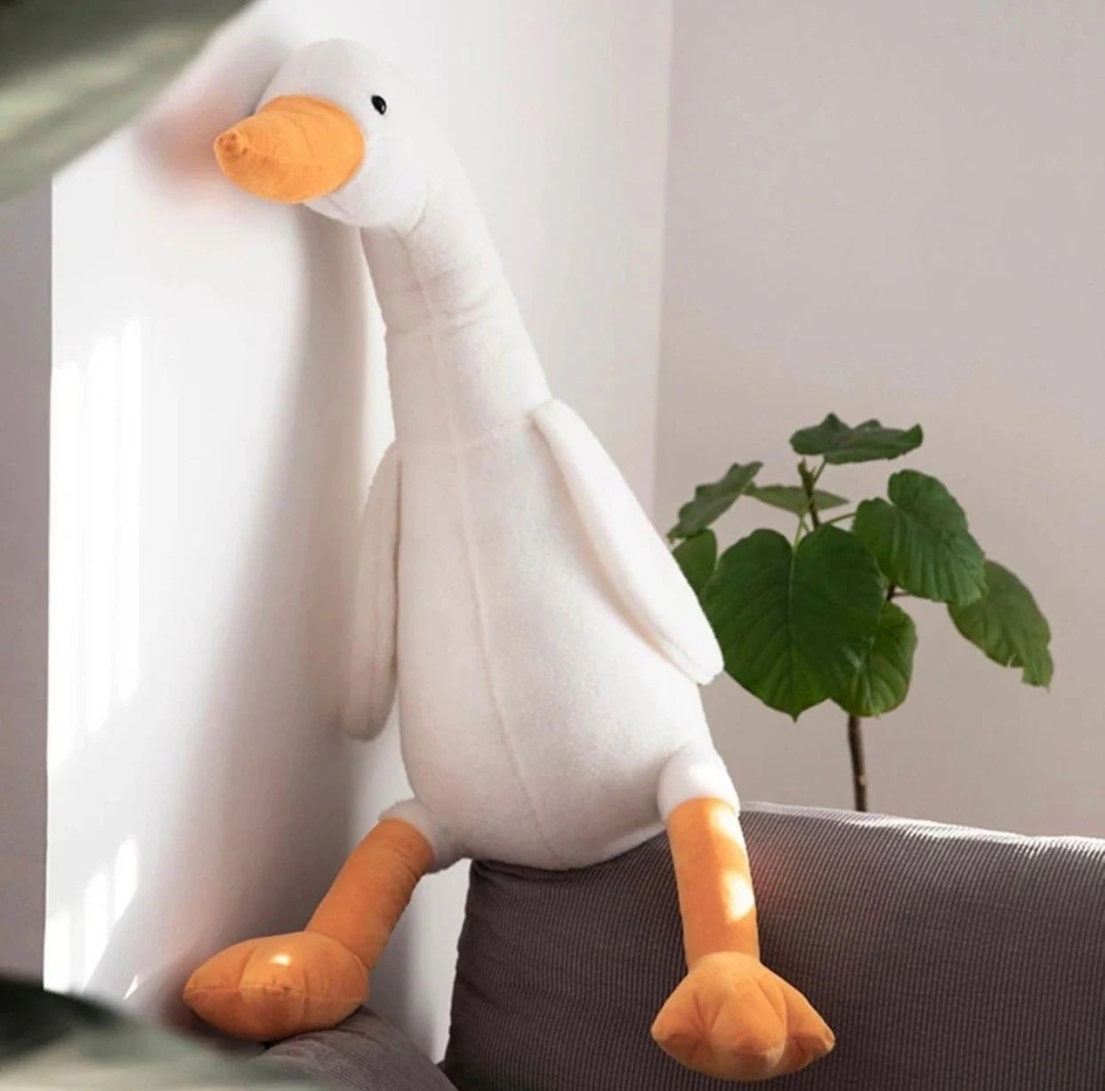 【幸運】韓国での人気 白いアヒル 白いガチョウ ぬいぐるみ かわいい