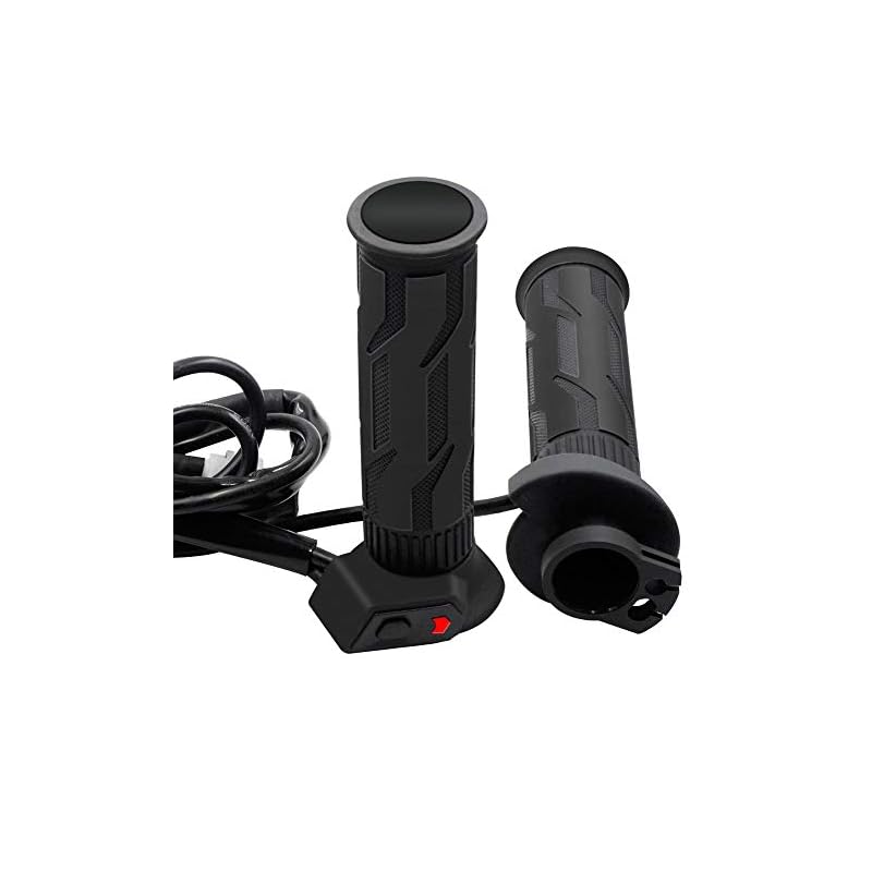 Kaedear(カエディア) グリップヒーター 標準ハンドル 汎用 22.2mm スイッチ 一体型 一体式 グリップ ホットグリップ バイク 防寒 【片手操作】 スイッチ内蔵 貫通式 2040W 1