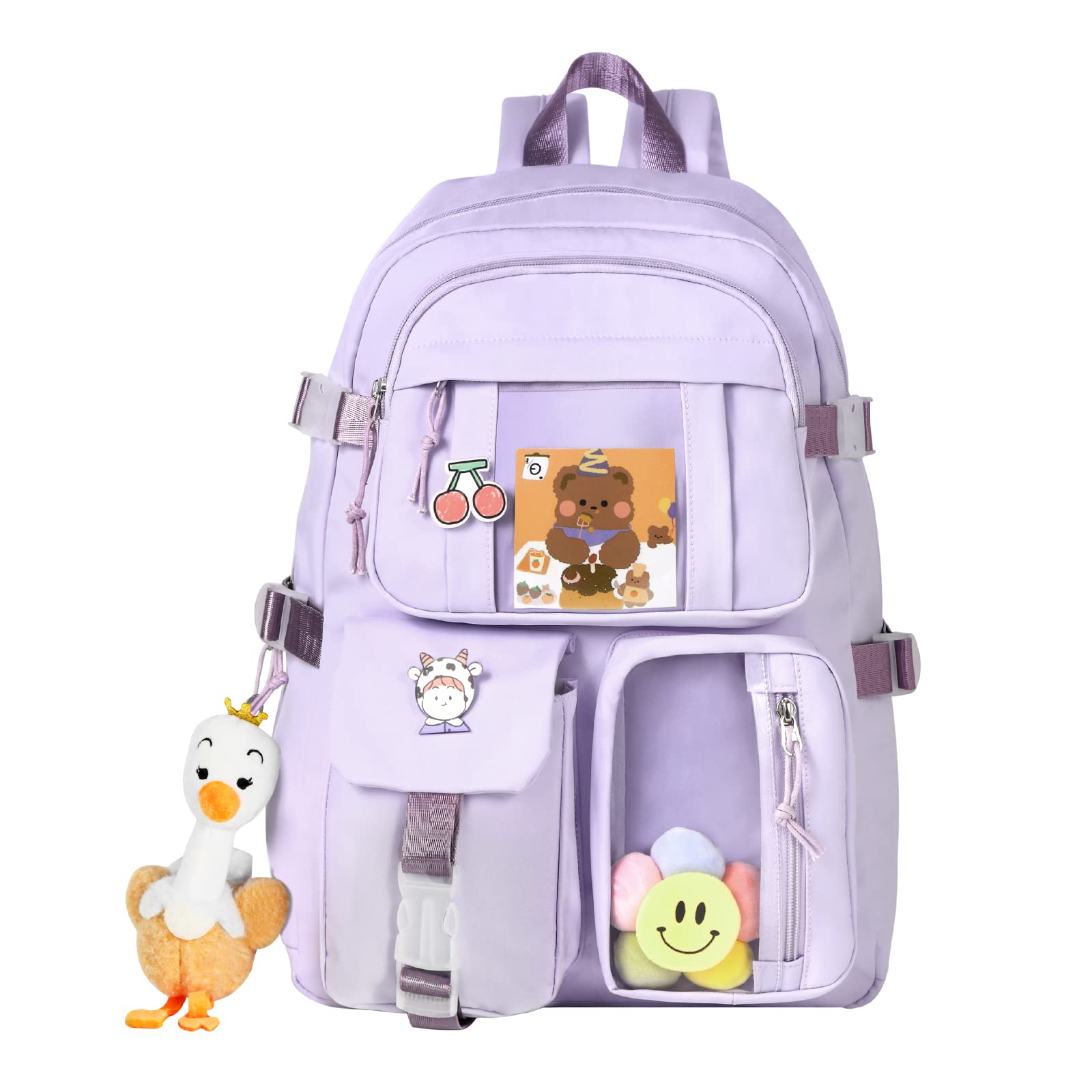 [SPooooN!] リュック キッズ 女の子 男の子 子供 こども 小学生 低学年 中学生 チェストベルト付 軽量 大容量 多機能 サイドポケット 可愛い