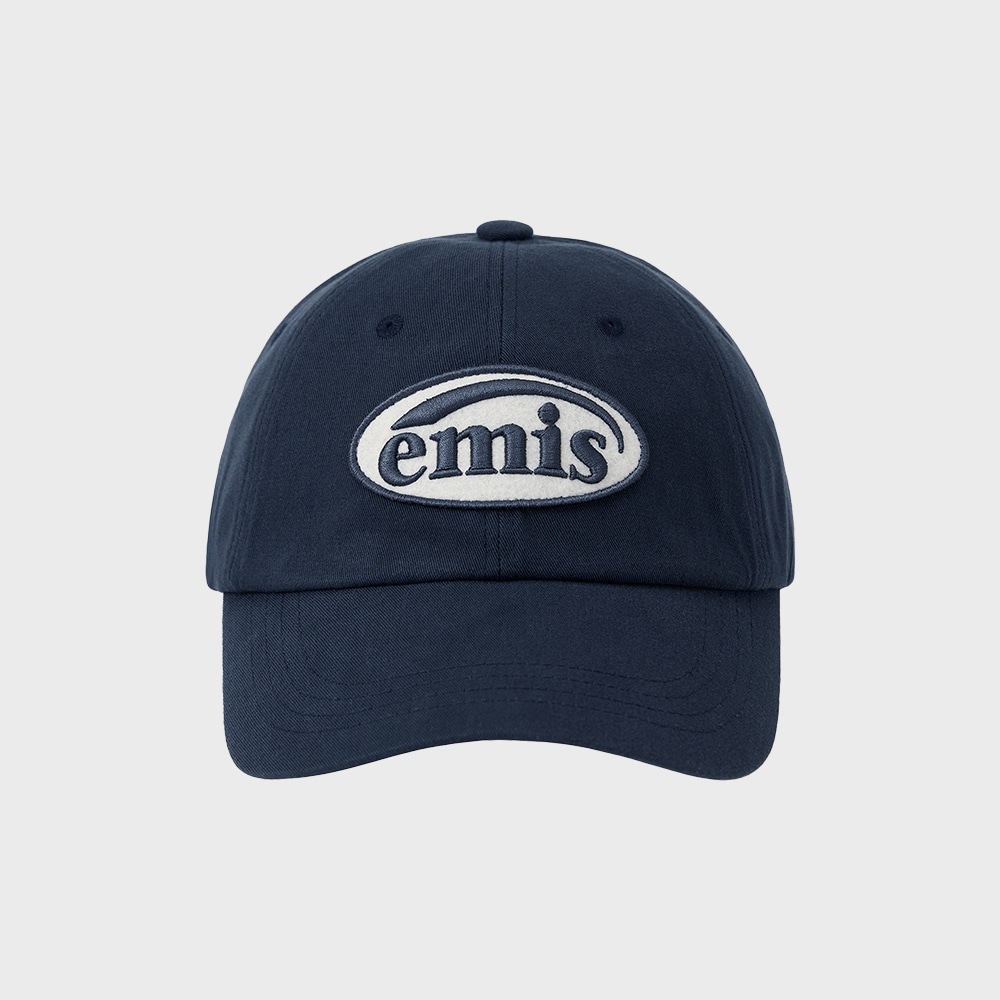 【EMIS】トーンオントーン ワッペン ボールキャップ ネイビー