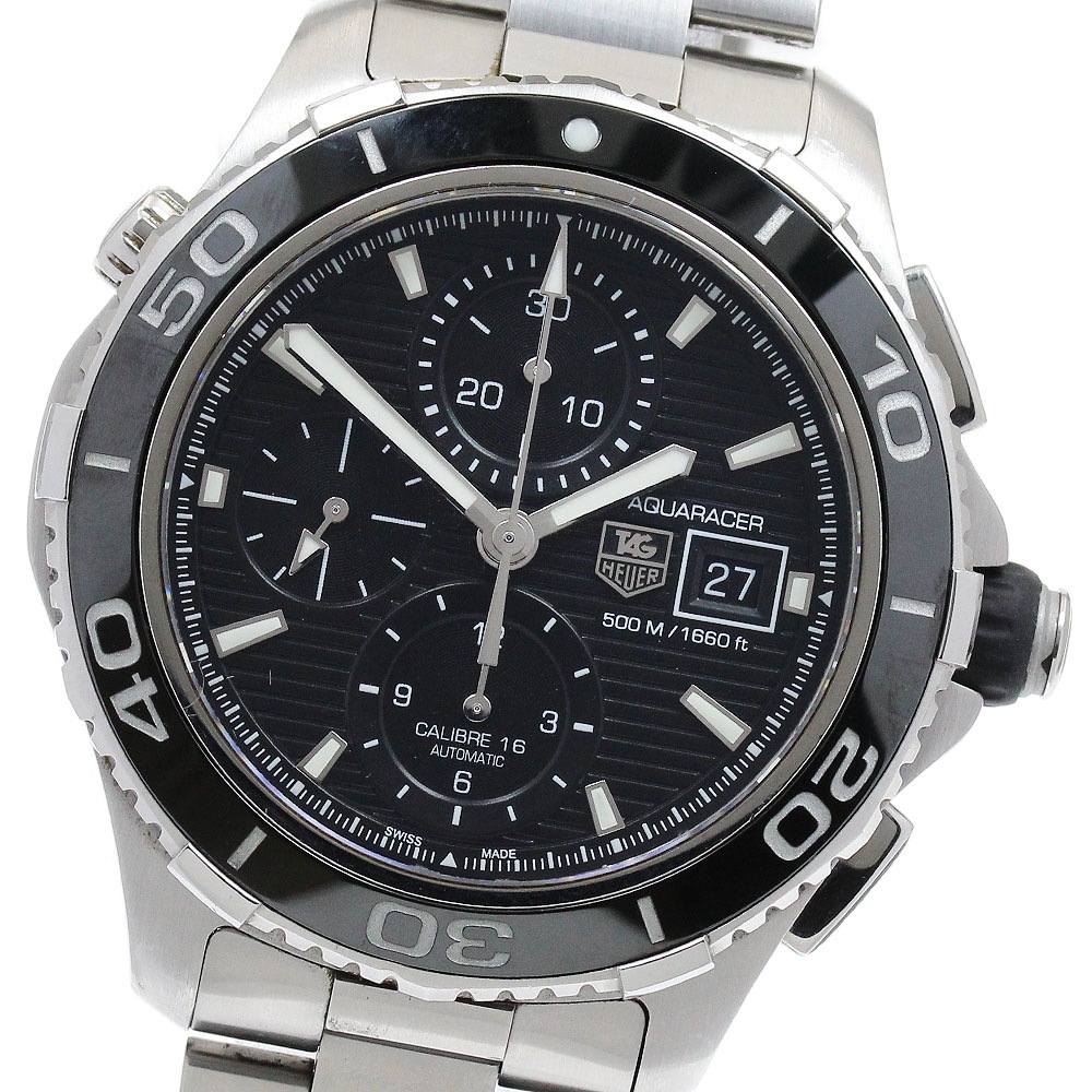 タグホイヤー TAG HEUER CAK2110 アクアレーサー クロノグラフ デイト 自動巻き メンズ _888795【中古】