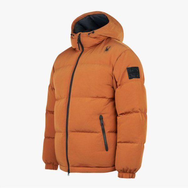 パディングPQF SPIWCNDJ301U-ORGリップストップフードダウンジャケット