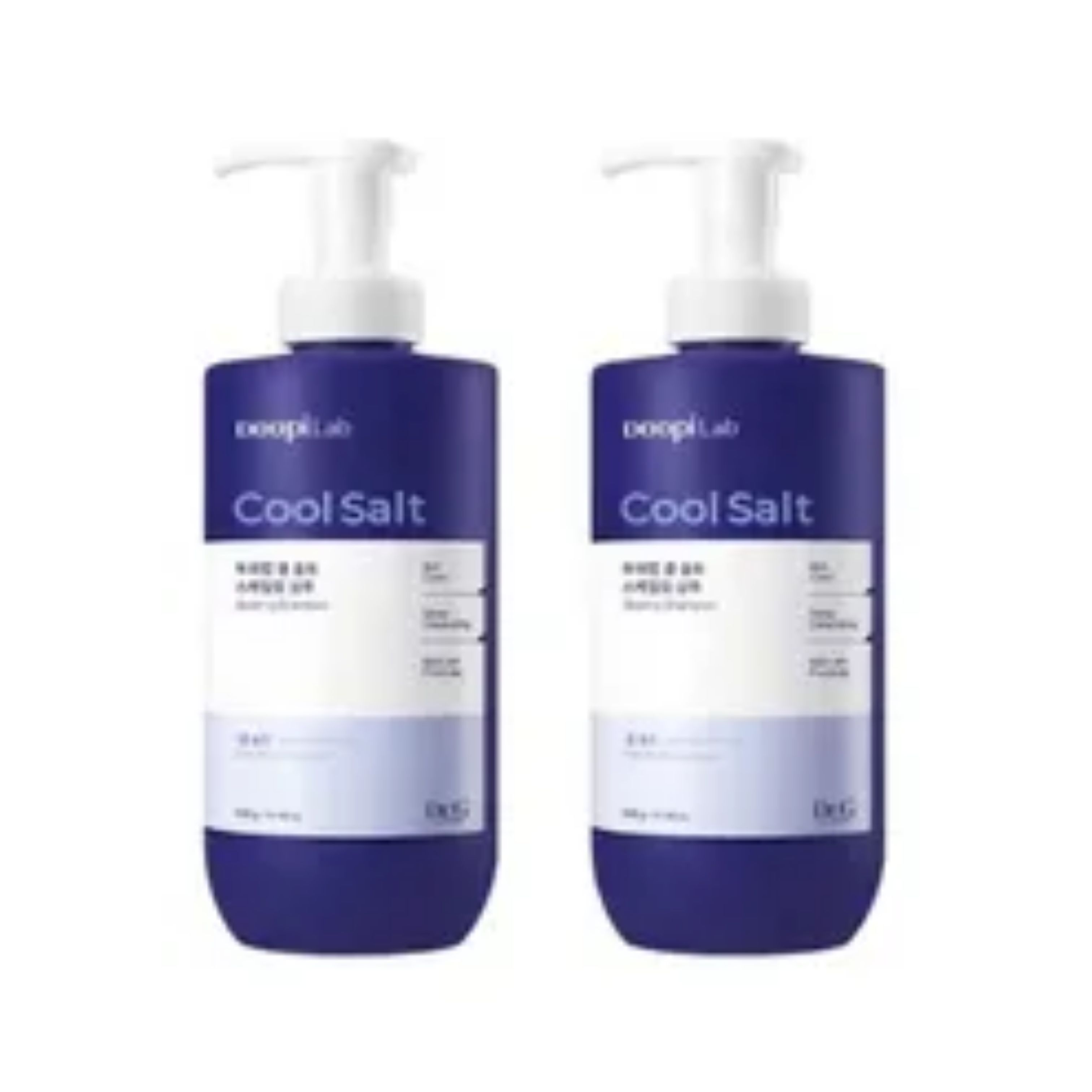 두피랩 쿨 솔트 스케일링 샴푸500g2개/두피랩 코어 펩타이드 볼륨 샴푸 500g2개