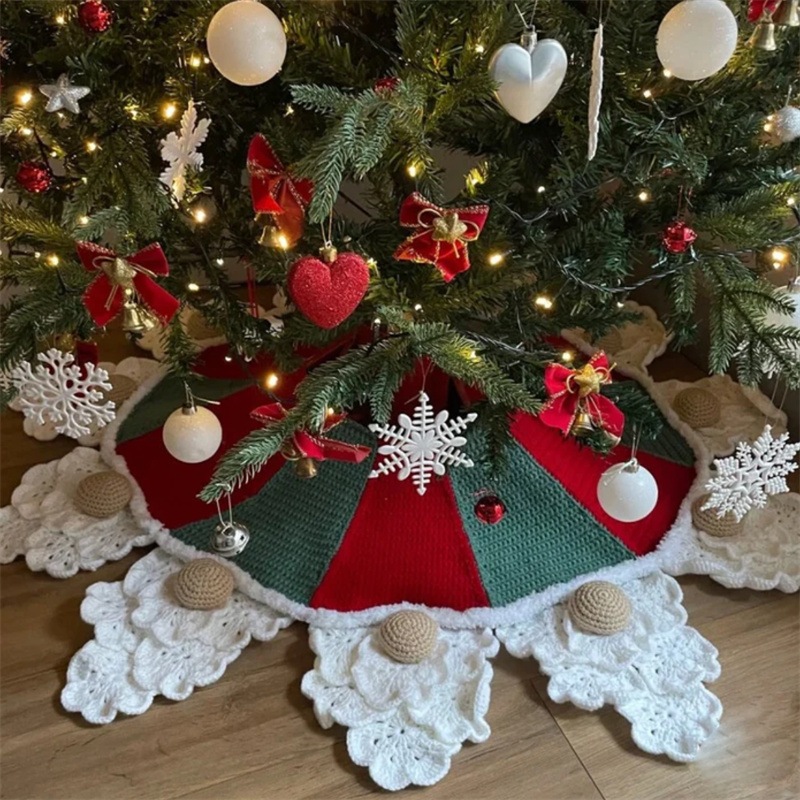 新製品の純粋な手作業のクリエイティブなクリスマスツリースカートクリスマスツリーデコレーションホリデープロップ