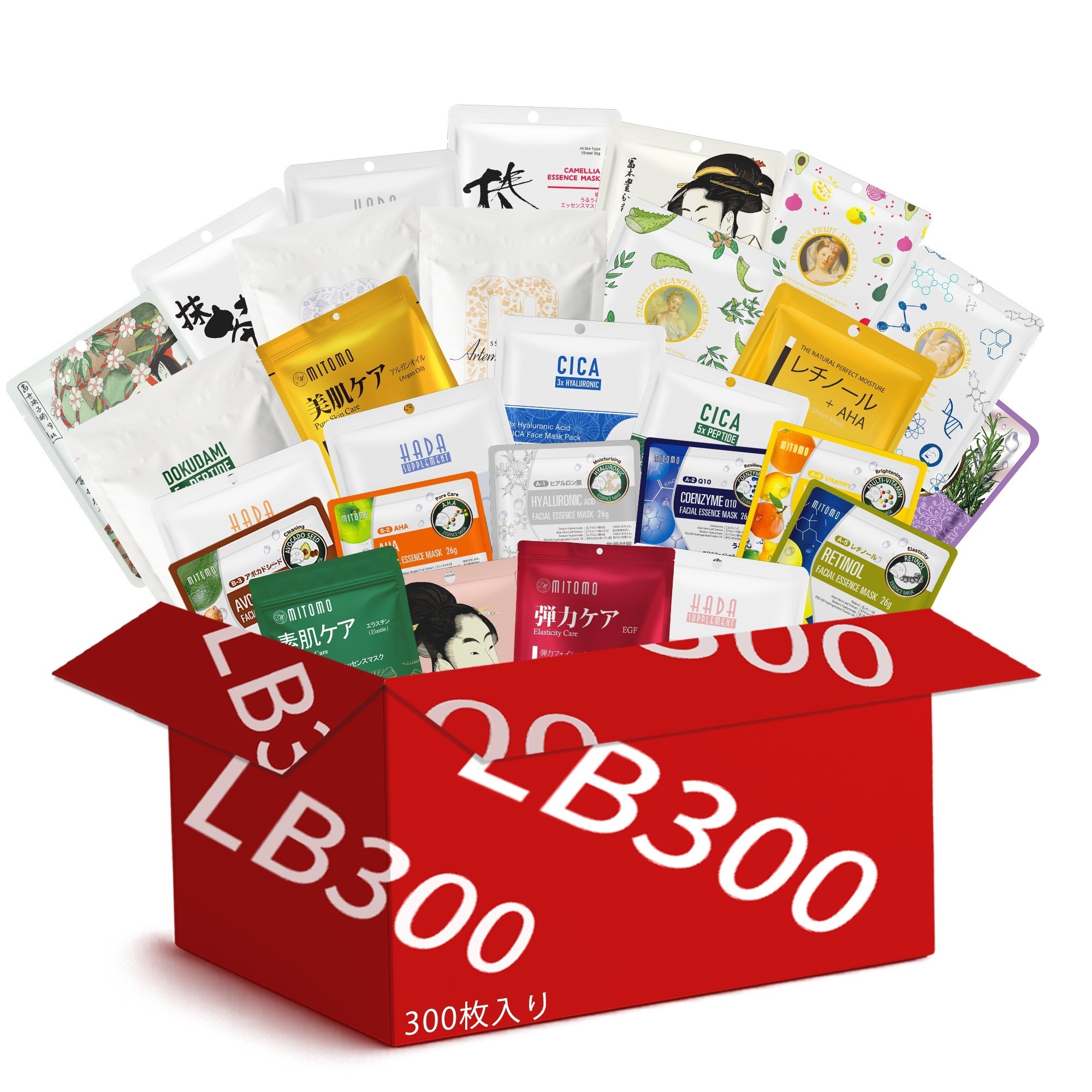 美友 ミトモ 福袋 肌サプリシリーズ ハダ サプリ シリーズ Skin Supplement Series 福袋 300枚 超大量 そばかす 毛穴 シートマスク 業務用 サロン仕様【LBHS00030