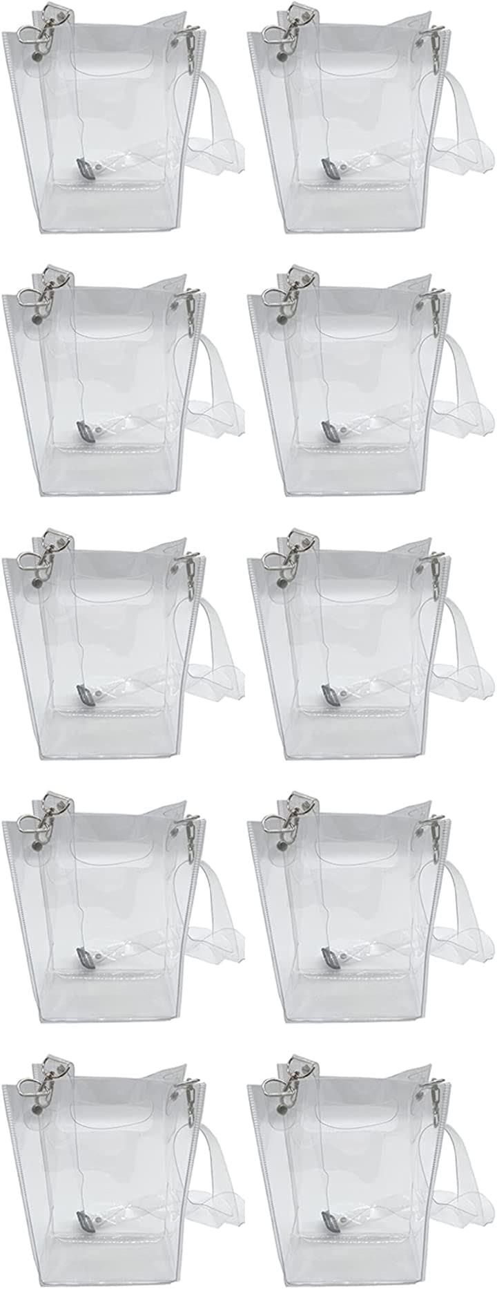 スタートサイド startside オリジナル 透明バッグ クリアバッグ A5サイズ 斜めがけ 手提げ スケルトンショルダーバッグ( 透明10個セット)