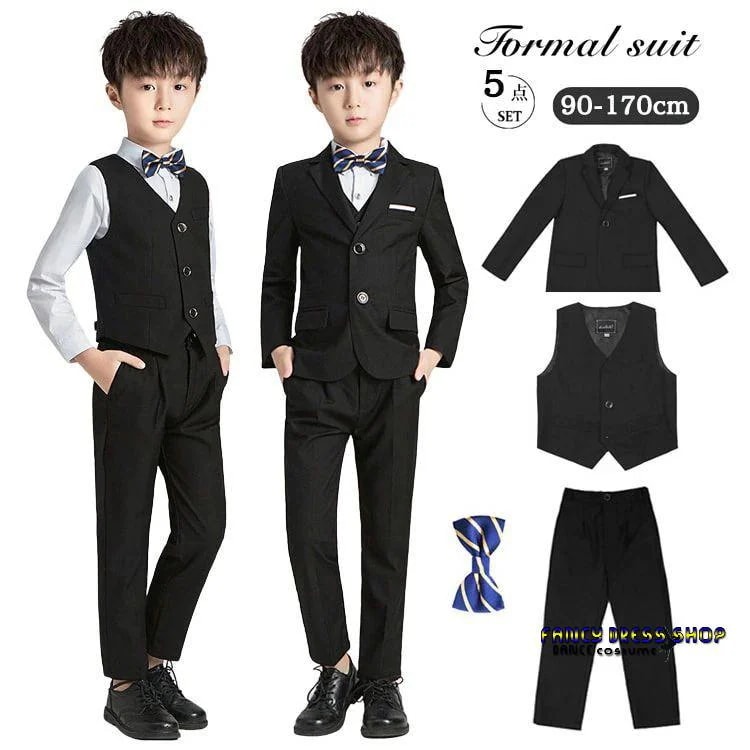 【急速出荷!】【制服標準装備】フォーマルスーツ キッズ 卒業式 スーツ 男の子 パンツセット 黒 小学校 卒業式 スーツ 男の子 かっこいい 卒業式 パンツスーツ 子供服 ベビースーツ 子供スーツ