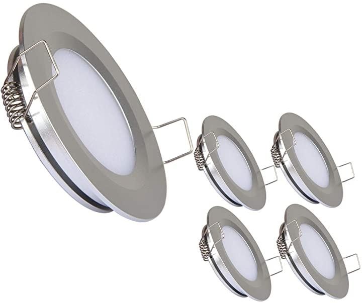 RV ボート 埋め込み天井ライト 4個パック DC12V シルバー( シルバー仕上げクールホワイト) 5,678円