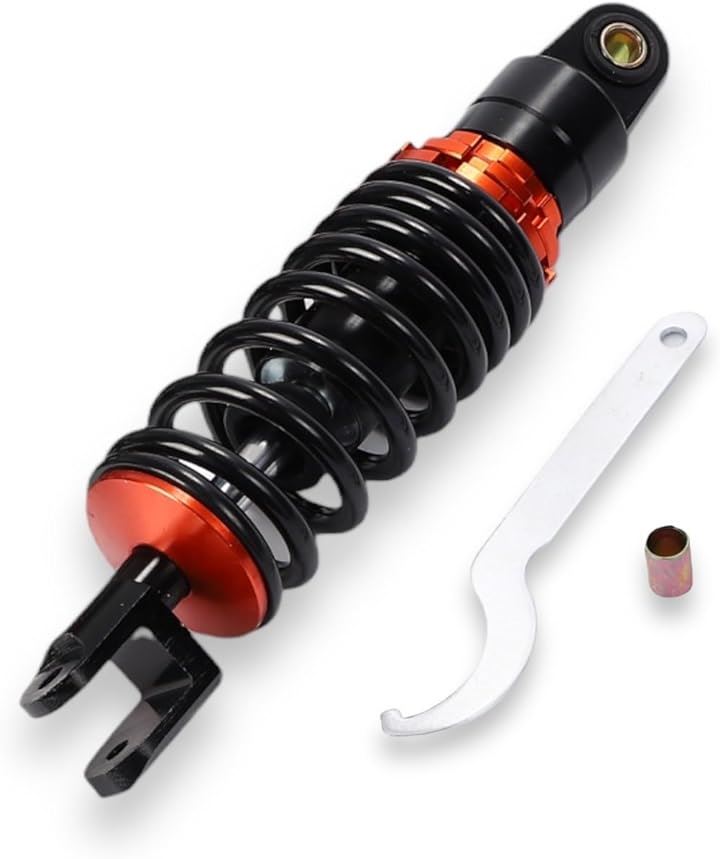 ホンダ リアサスペンション 265mm ライブディオ スーパーディオ ZX DIO AF18 AF28 AF35 AF34 ズーマー 等 無段階調整 リヤ リヤショック(ブラック)